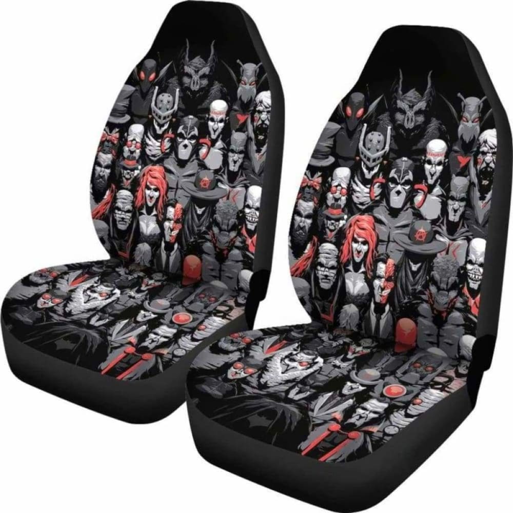 Batman Villains Car Seat Covers - Premium DC Comics Design for Sedans & SUVs - Perfect for Cosplay, Comic Con & Superhero Fans