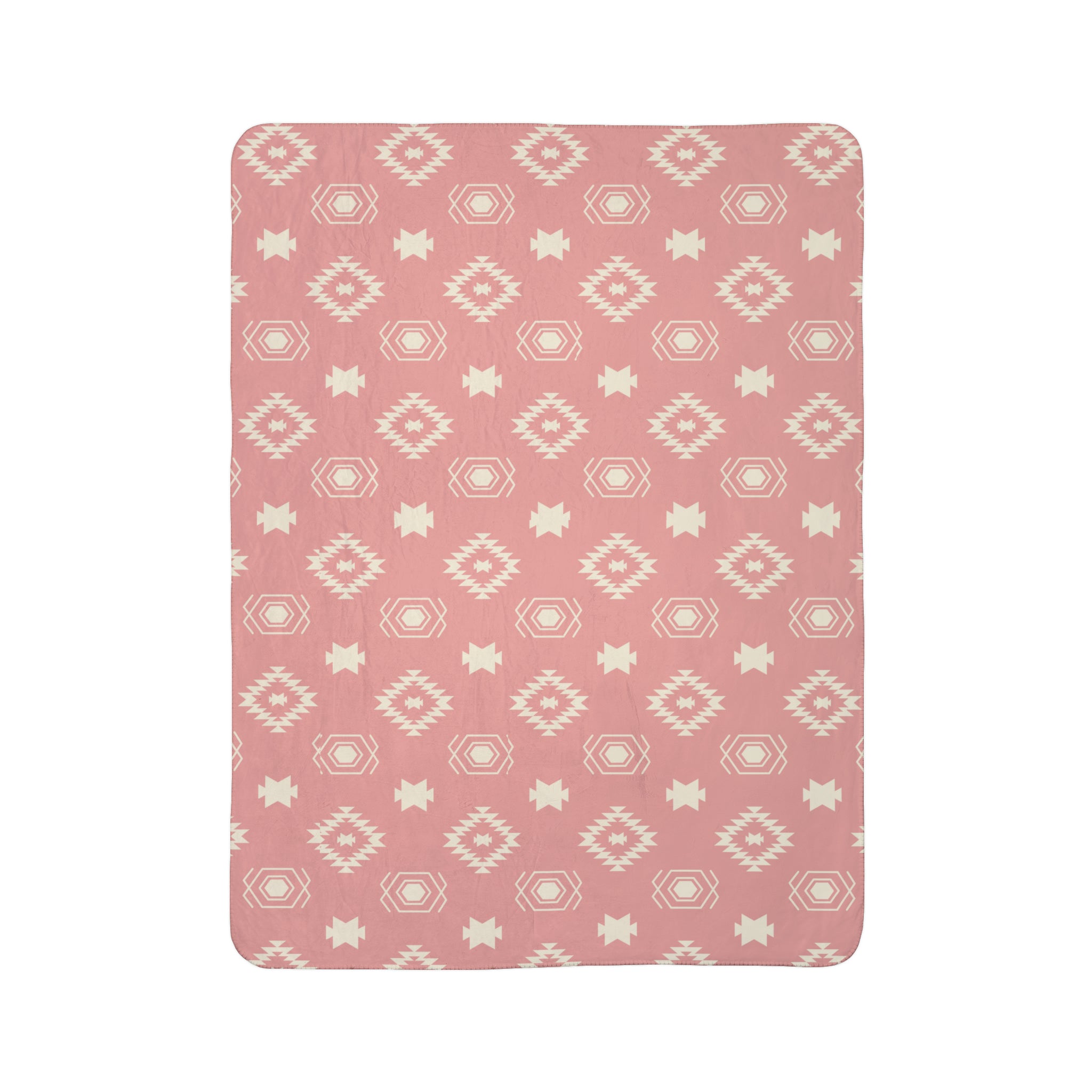 Cozy Sherpa Fleece Blanket - Southwestern Pink Sedona Design, Soft Polyester Throw for Couch, Bed & Sofa - Perfect Gift for Christmas, Birthday & Home Decor