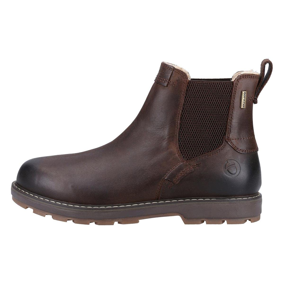 Cotswold Snowshill Men's Brown Leather Boots Size 6 UK - Waterproof Hiking & Outdoor Winter Shoes for Walking, Camping & Adventure