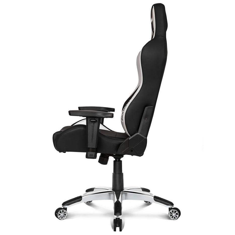 AKRACING Premium V2 Gaming Chair - Ergonomic Office Chair with Adjustable Lumbar Support & Headrest - White Gaming Chair for PC, Esports & Home Office Setup