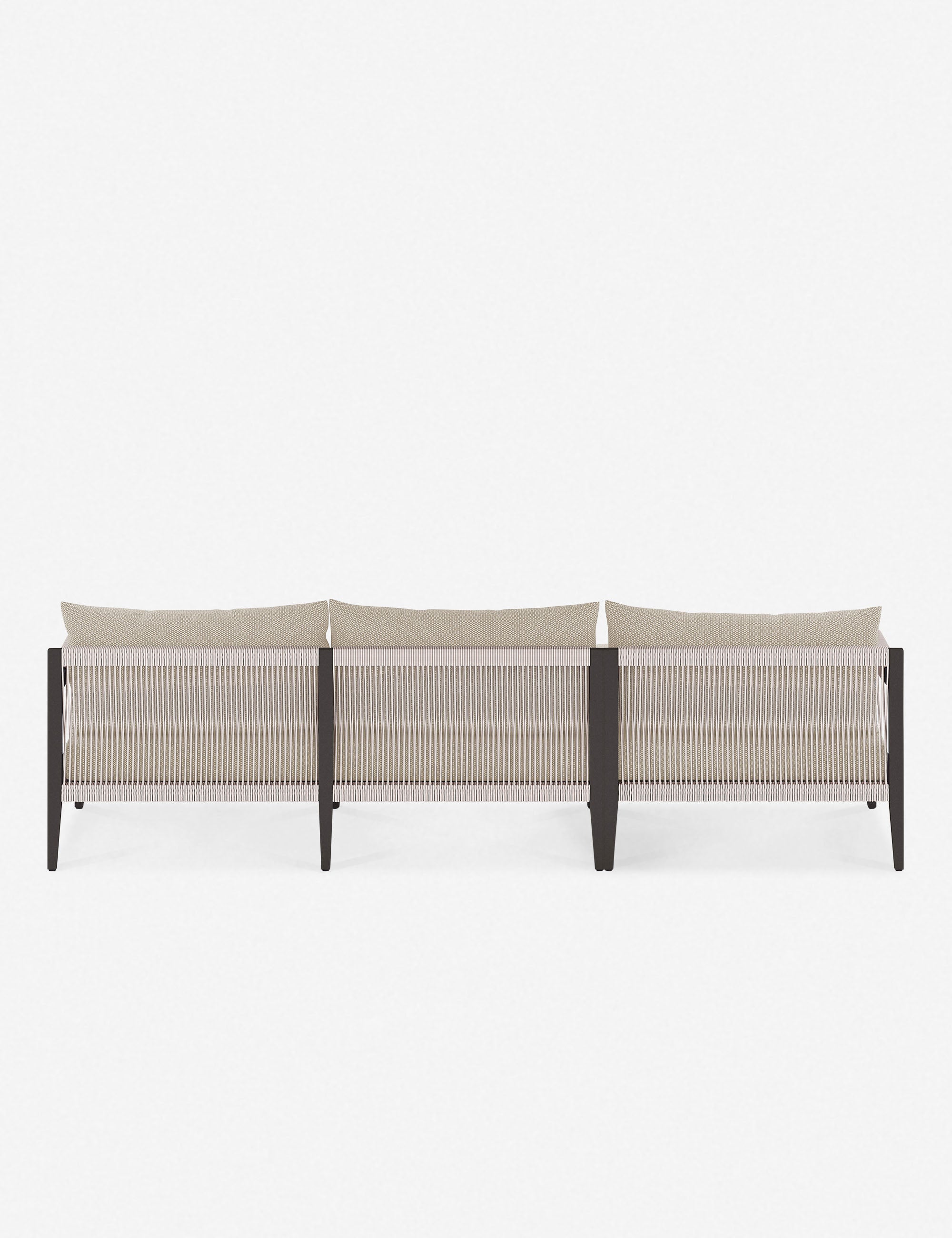 Cadenza Indoor Outdoor Metal Sectional Sofa Set - Modern Patio Furniture for Living Room, Garden & Backyard - Weather-Resistant Comfortable Lounge Seating