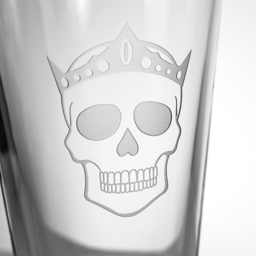 Numbskulls 16oz Beer Pint Glass Set of 4 - Durable Barware for Home, Parties & Pubs - Perfect for Craft Beer, Lager & Cocktails