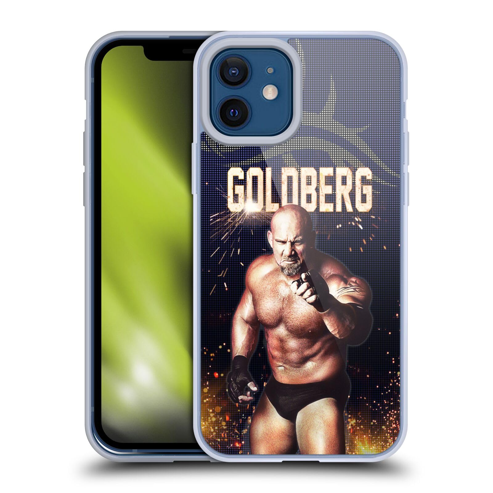 Official WWE Goldberg Superstars Soft Gel Phone Case for Apple iPhone 12/12 Pro - Durable Protection with Wrestling Design - Perfect for WWE Fans & Daily Use