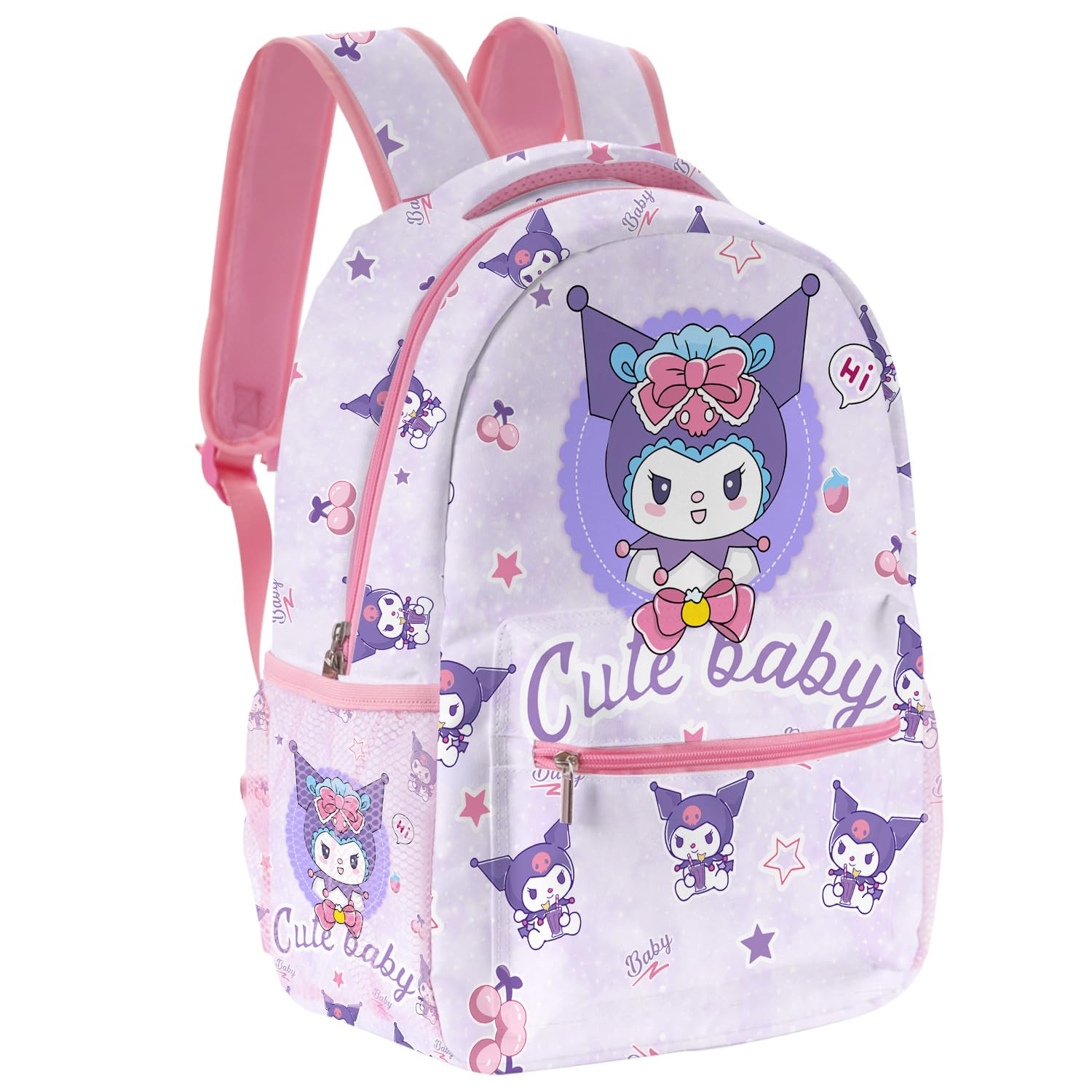 Cute Pink Backpack for Women - Kawaii Stylish Casual Daypack for Travel, Shopping & College | Lightweight Waterproof Laptop Backpack with USB Charging Port