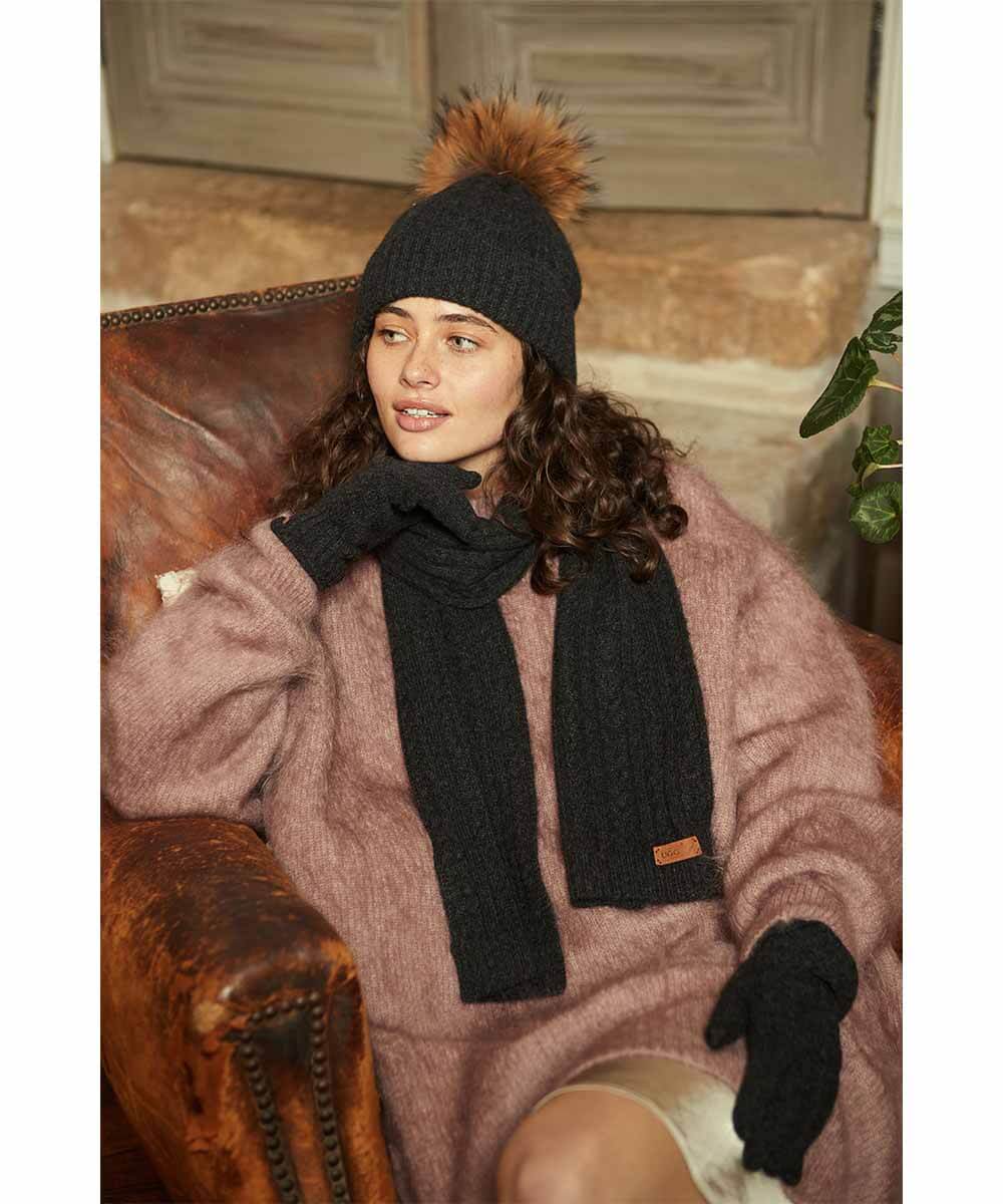 Luxury Cashmere UGG Beanie Hat for Women & Men - Soft Winter Warm Knit Hat for Cold Weather - Perfect for Skiing, Snowboarding & Outdoor Activities