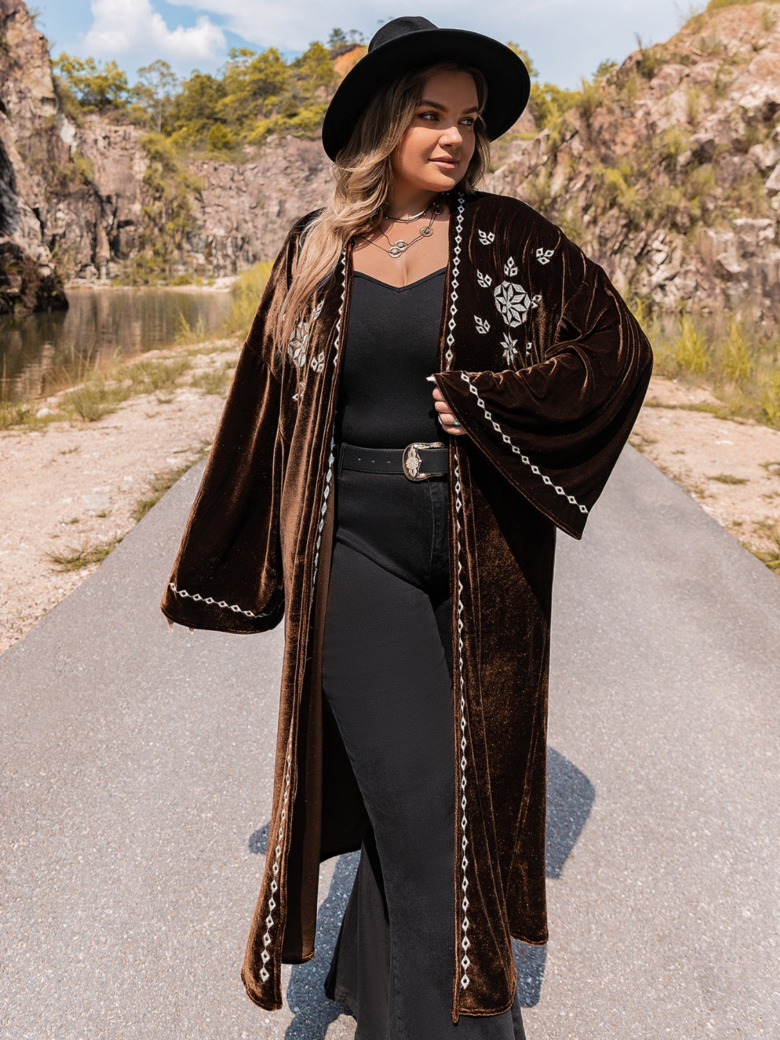 Stylish Plus Size Boho Kimono - Flowy Beach Cover Up for Women | Perfect for Poolside, Vacation & Summer Outfits
