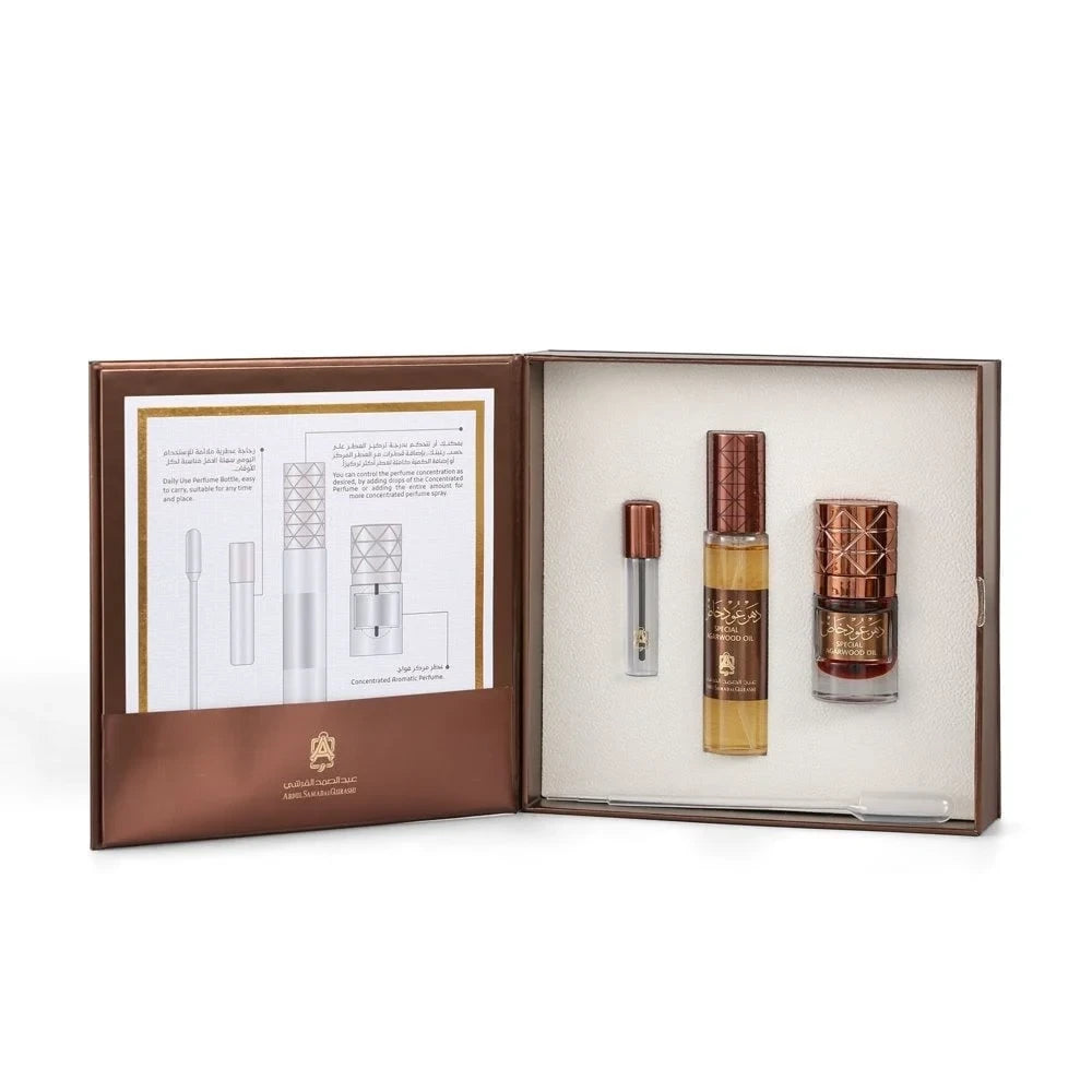 Premium 6ml Pure Agarwood Essential Oil & 30ml EDP Perfume - Natural Fragrance for Aromatherapy, Meditation & Luxury Gifting