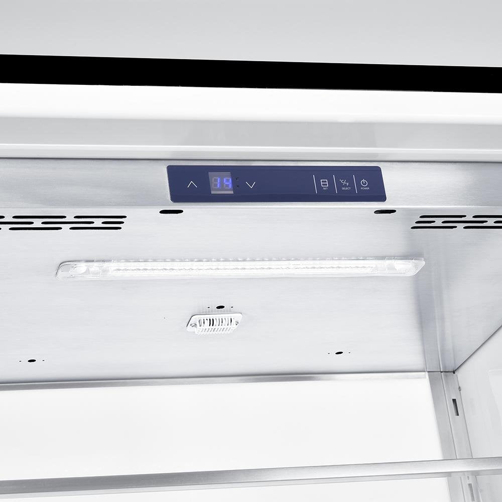 Forno 30 Inch Freestanding Refrigerator - 14.6 cu.ft Stainless Steel French Door Fridge with Adjustable Shelves (FFRBI1821 30S) - Perfect for Kitchen, Basement or Garage Storage