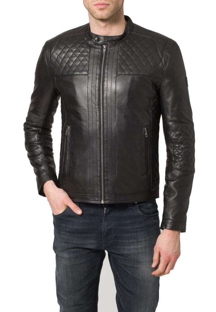Genuine Cow Leather Jacket for Men - Premium Cow-Hide Biker Jacket C301 | Stylish Outerwear for Motorcycle Riding, Casual Wear & Winter Fashion