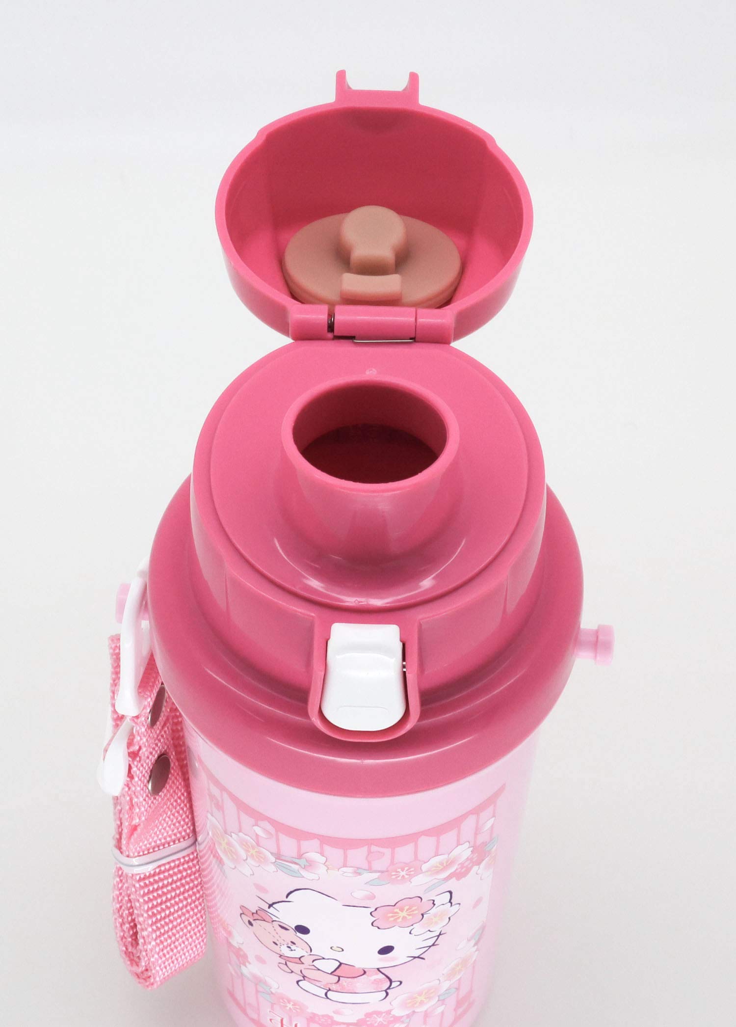 OSK SC-600B Hello Kitty Sakura Design Stainless Steel Water Bottle - 600ml Leakproof Insulated Thermos for School, Gym & Outdoor Activities