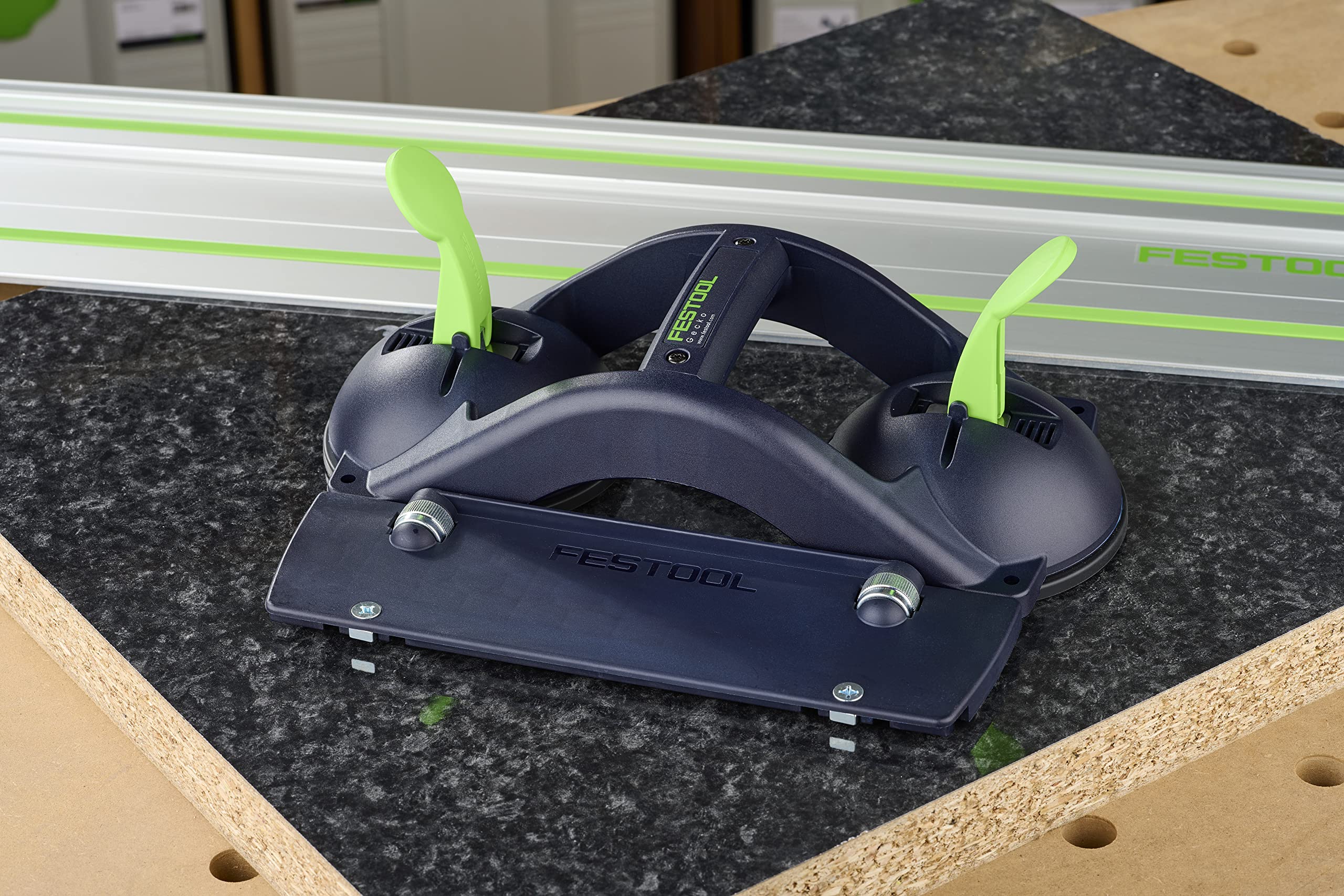 Festool Dual Suction Pad Gecko DOSH-Set - Heavy Duty Vacuum Clamping System for Woodworking, Glass & Metal - Perfect for CNC Routing, Cabinet Making & Construction Projects
