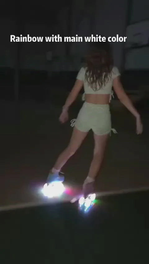 GH Skates Rebound PU Light Up Clear Hybrid Wheels - Premium Glow in the Dark Roller Skate Wheels for Indoor/Outdoor Skating, Rinks, Roller Derby & Artistic Performances