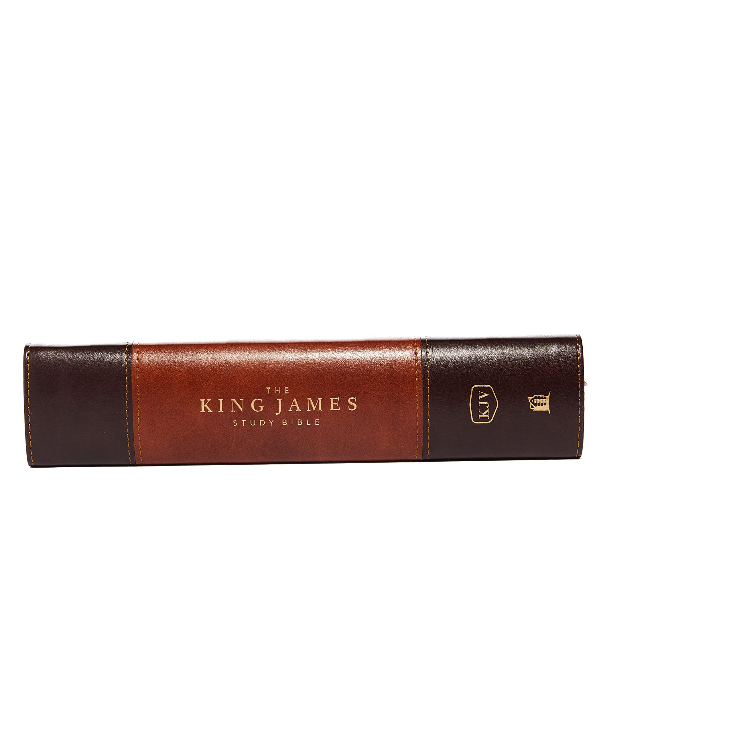 KJV Study Bible Leathersoft Brown - Thumb Indexed, Red Letter, Full-Color Edition | King James Version Holy Bible for Personal Devotion, Bible Study & Church Services