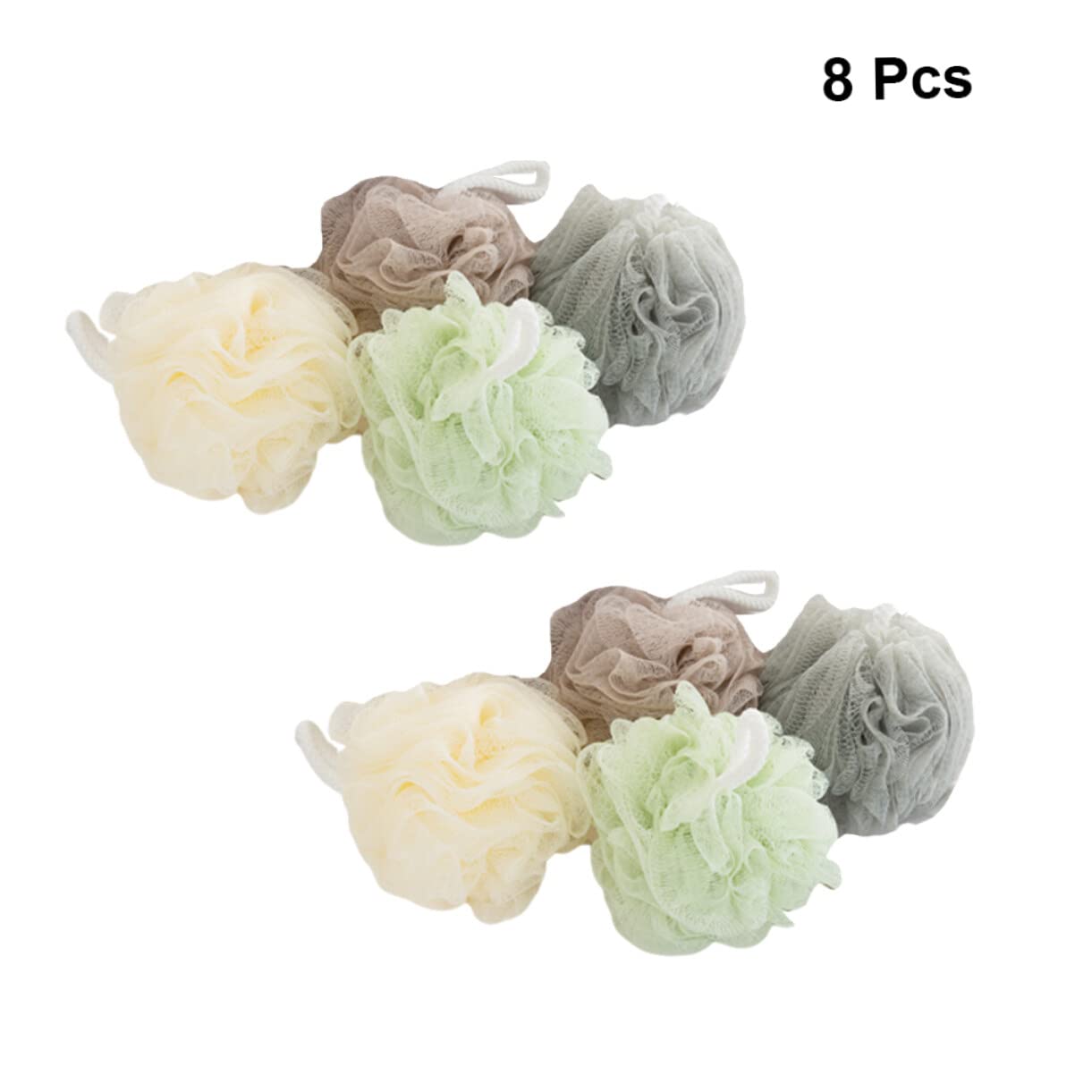 DOITOOL 8 Pack Soft Bath Flower Bubble Maker Ball - Exfoliating Bath Puff Sponge for Deep Cleaning & Skin Care | Perfect for Shower, Spa, and Relaxing Bath Time