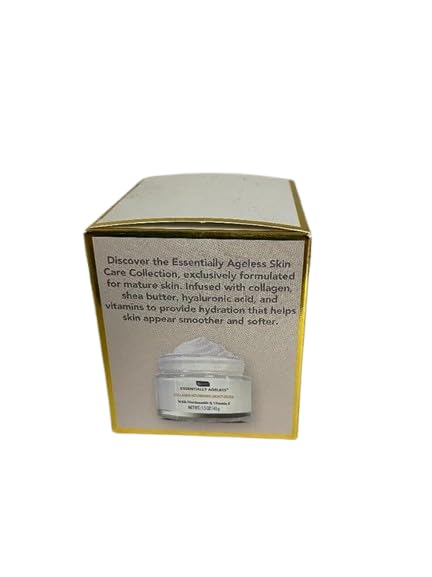 Essentially Ageless Collagen Moisturizing Cream with Niacinamide & Vitamin E - Hydrating Face Lotion for Wrinkle Reduction, Anti-Aging Daily Moisturizer - 1.5 oz | Perfect for Day & Night Skincare Routine