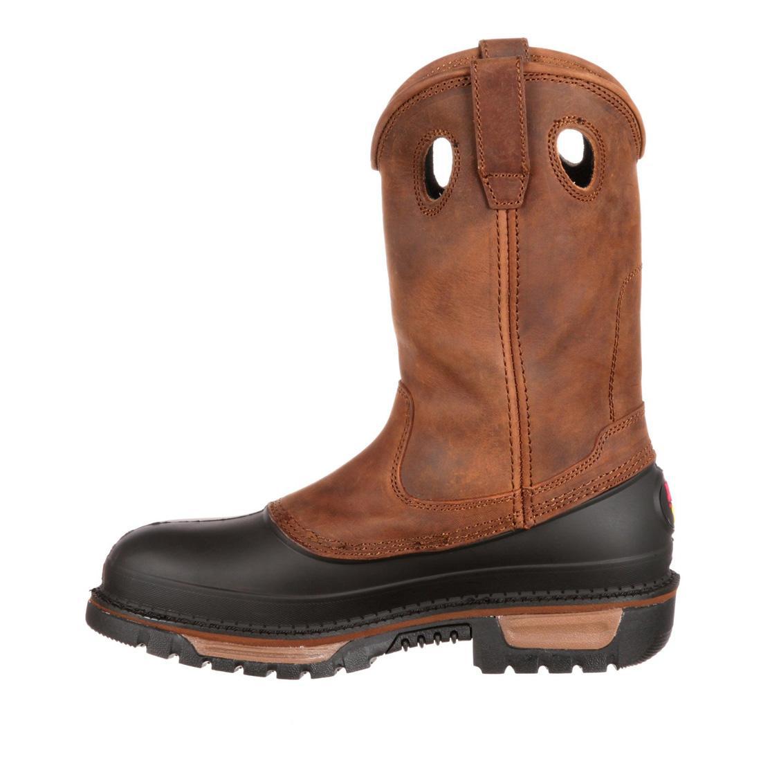 Muddog Steel Toe Waterproof Work Boots for Men - Heavy Duty Safety Wellington Boots for Construction, Farming & Outdoor Work