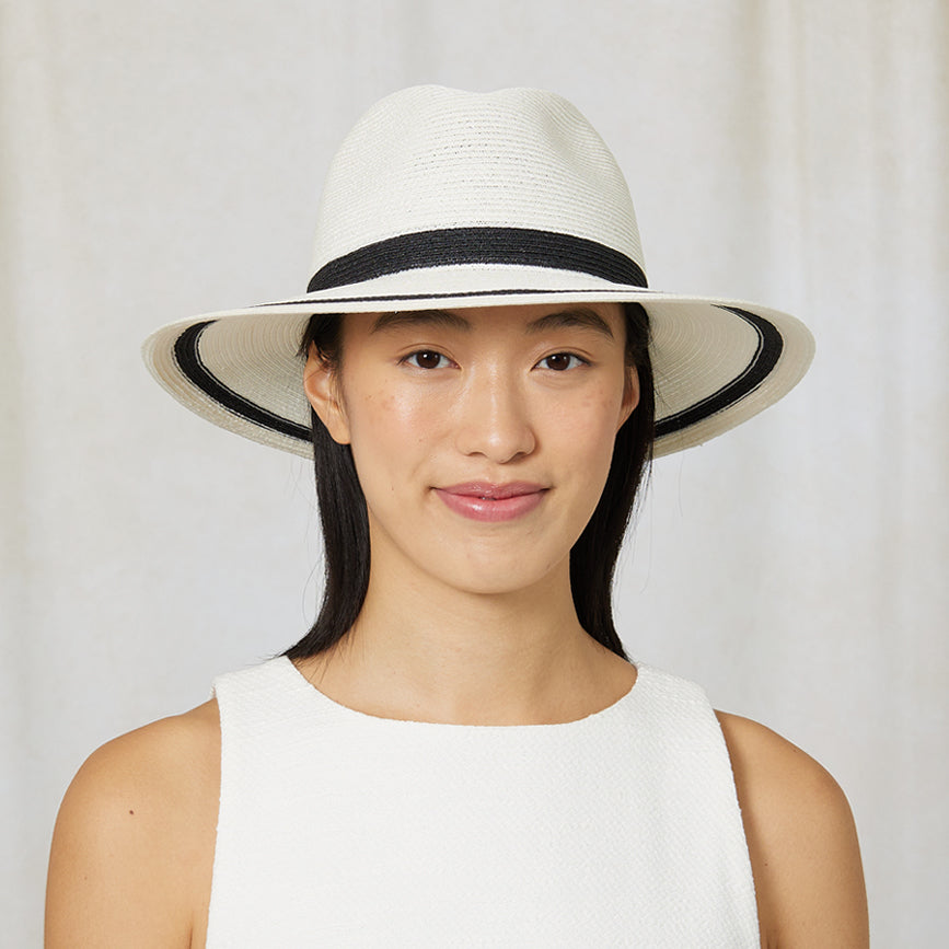 Courtney Packable Hemp Fedora Hat for Women - Lightweight Travel Sun Hat for Beach, Outdoor & Summer Fashion