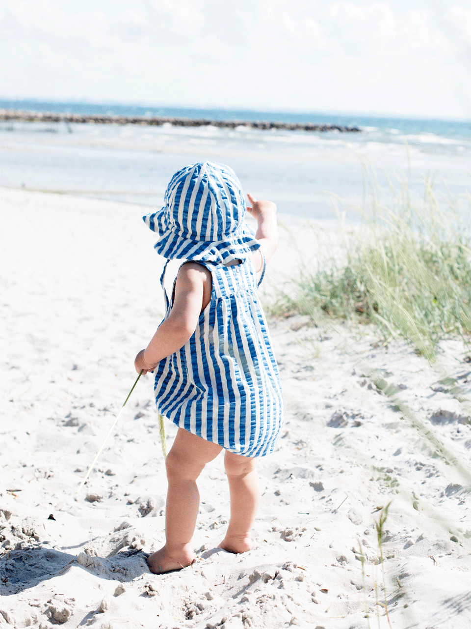 Serendipity Azur Striped Woven Sun Hat - UV Protection Wide Brim Beach Hat for Women, Summer Outdoor Travel & Garden Party Accessory