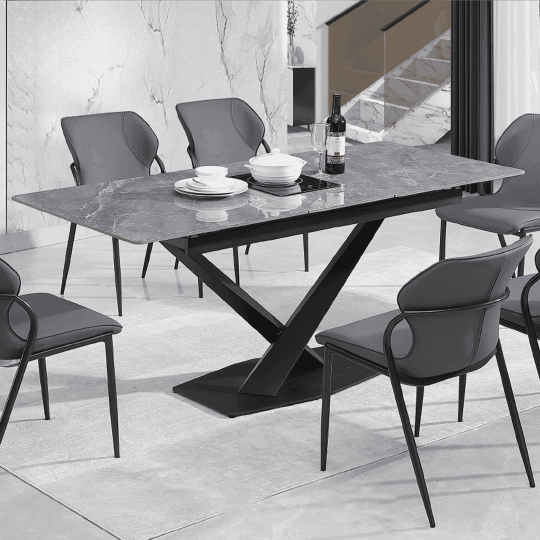 Izar Extendable Dining Table 180 to 220cm - Expandable Wooden Table for Large Families & Entertaining - Perfect for Dining Rooms, Kitchens & Open Concept Spaces