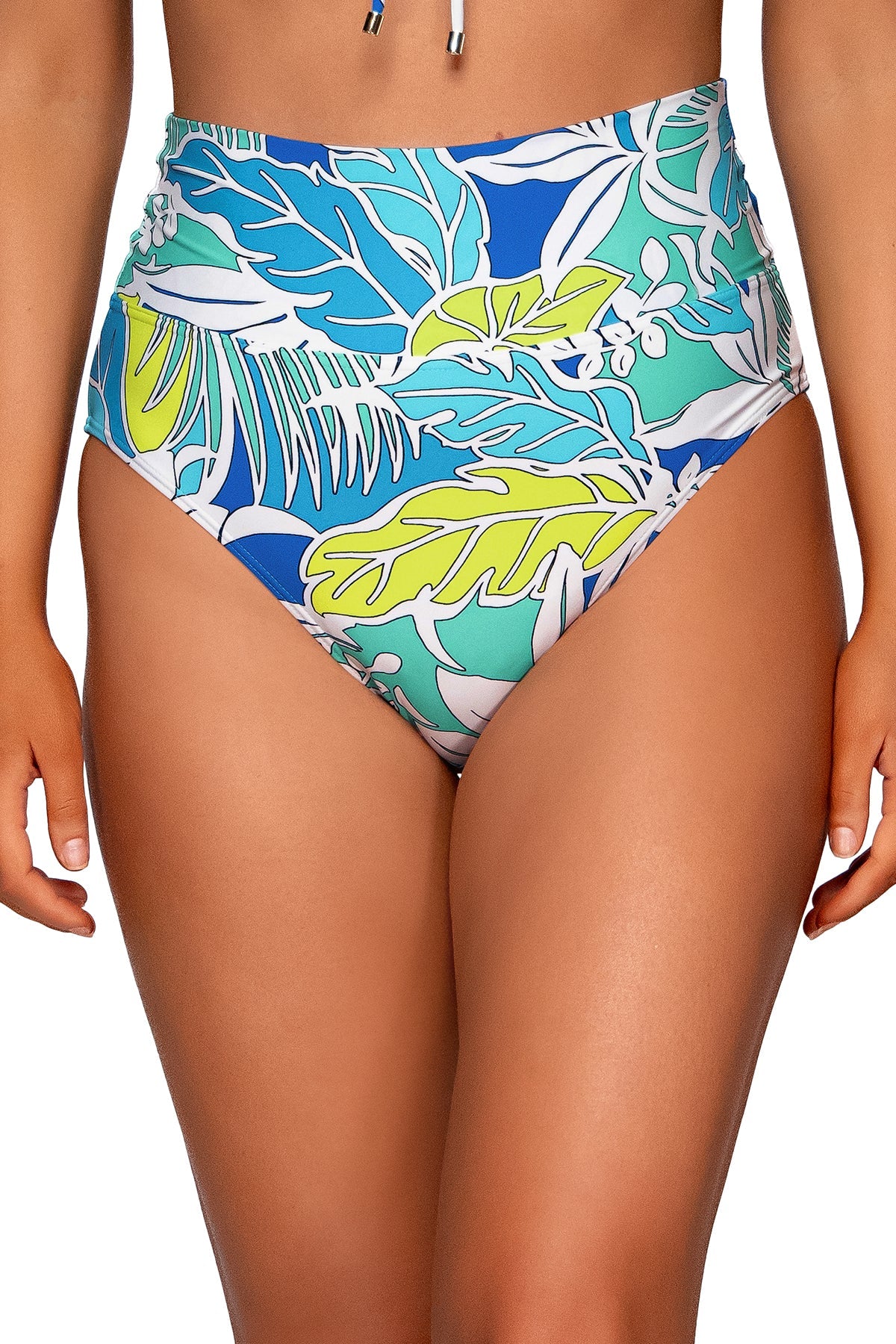 Women's High Waist Bikini Bottom - Kailua Bay Hannah Swimwear for Sunsets | Trendy Beachwear for Pool Parties & Tropical Vacations
