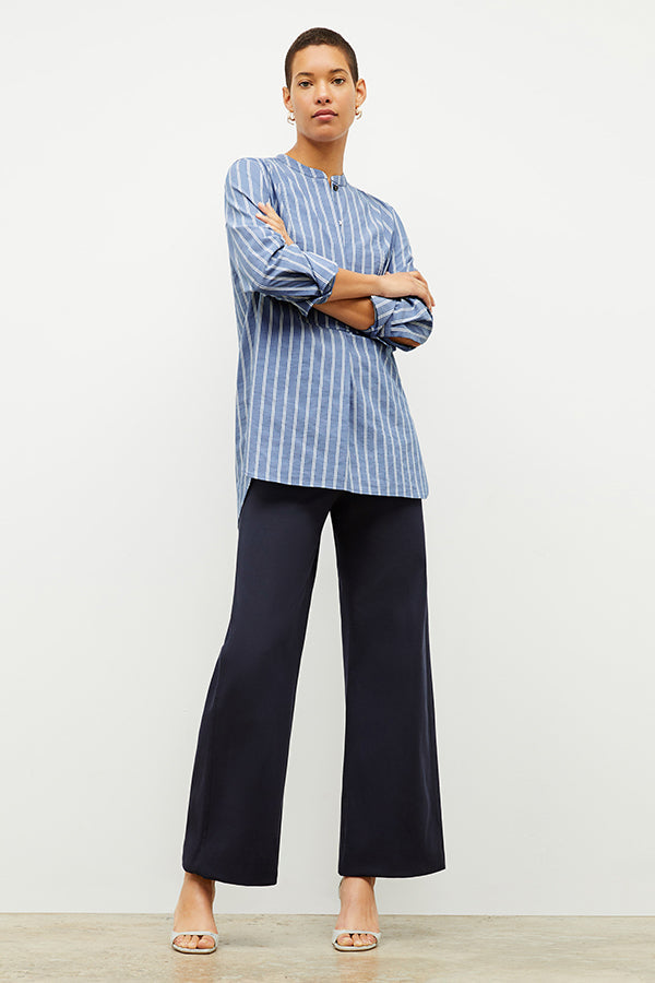 Milo Wide Leg Jeans for Women - Eco-Friendly Stretch Denim Pants in Dark Navy | Comfortable & Stylish for Casual Wear, Office & Travel