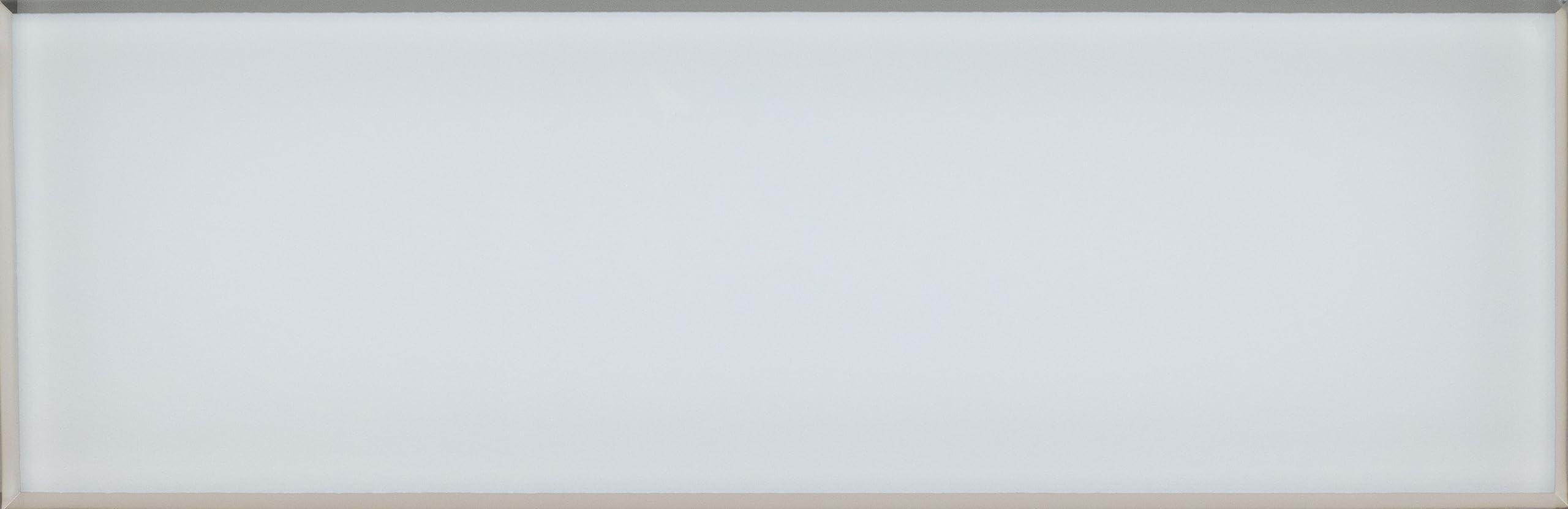 MSI Ice Bevel 4x12 Inch White Beveled Glass Subway Tile - Kitchen Backsplash, Bathroom & Shower Wall Tile - Cool White Mosaic for Modern Home Decor (Perfect for Kitchen Renovation, Bathroom Upgrade & Spa-like Shower Design)