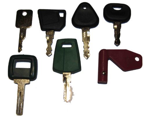 TORNADO HEAVY EQUIPMENT PARTS - Construction Machinery Key Set with Ignition Key Ring (7 Keys) - Compatible with Volvo & Other Heavy Equipment - Durable Keys for Men & Women - Perfect for Construction Sites, Farms & Industrial Work