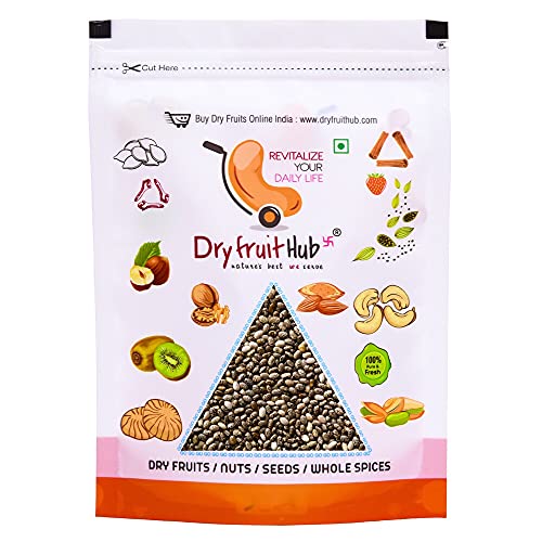 Organic Indian Raw Chia Seeds 250g - Premium Superfood for Weight Loss, Smoothies & Baking | Vegan, Gluten-Free Diet Snacks | Perfect for Pudding, Yogurt Toppings & Healthy Recipes