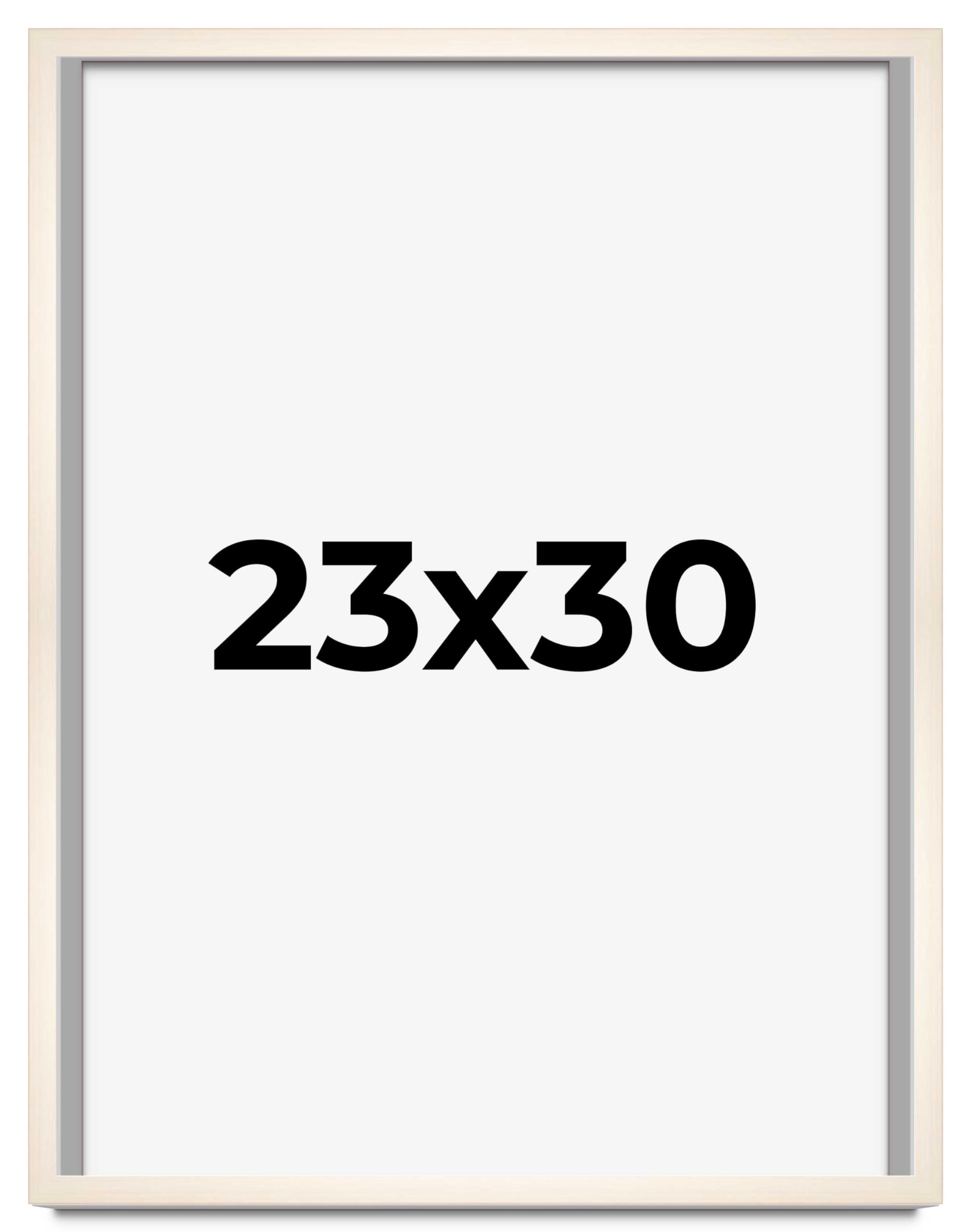 CountryArtHouse 23x30 Inch Whitewashed Solid Wood Picture Frame - 0.8125