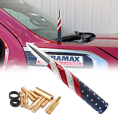 American Flag w/ silver tip