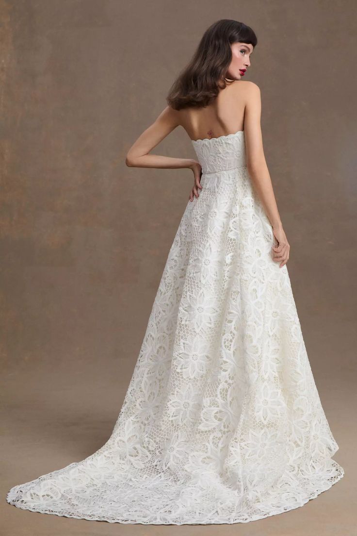 BHLDN Alanna Gown - Elegant Wedding Dress with Lace Details | Perfect for Bridal Ceremonies, Formal Events & Special Occasions