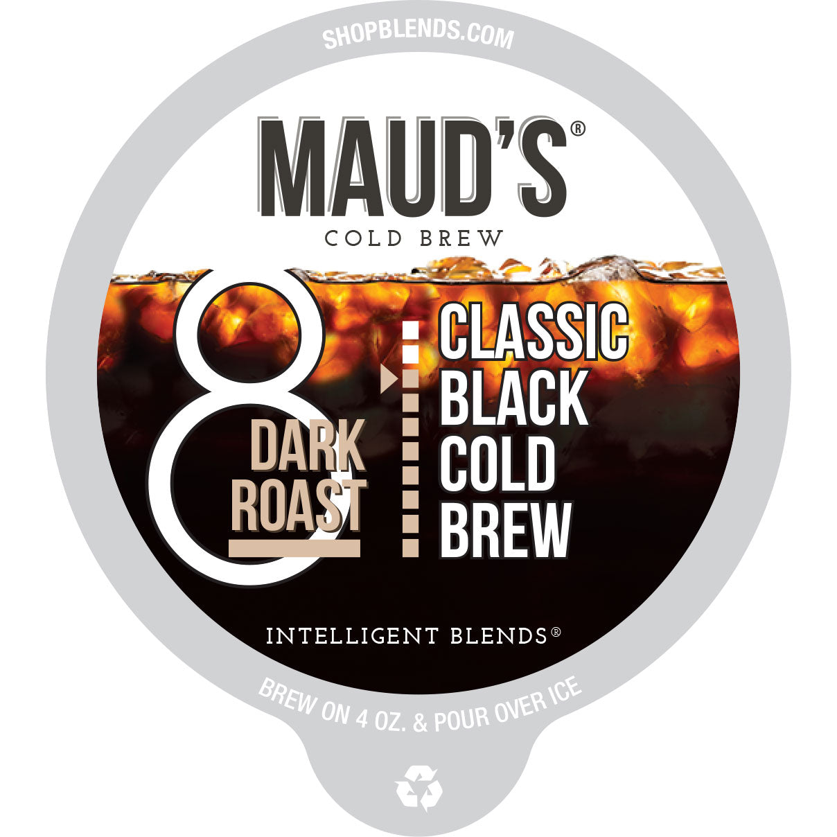 Maud's Classic Cold Brew Dark Roast Coffee Pods - Compatible with Keurig K-Cup Brewers - Perfect for Iced Coffee & Summer Refreshment