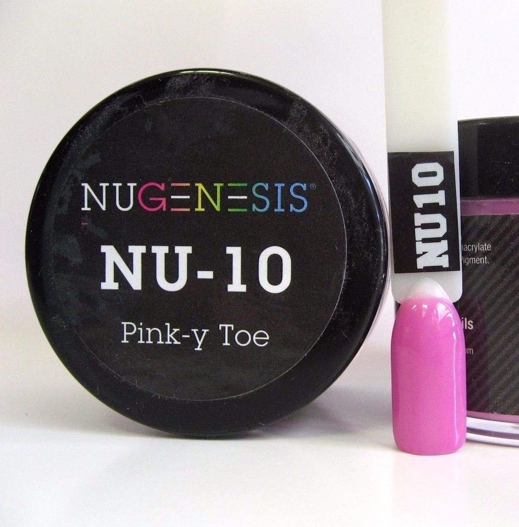 Nugenesis Dip Powder NU 10 Pink-y Toe - Professional Nail Dipping Powder Kit for Salon & Home Manicure - Perfect for French Tips, Nail Art & DIY Gel Nails
