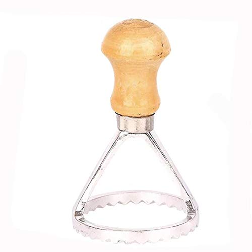 C&L Wooden Ravioli Maker Stamp - 2.36 Inch Round Pasta Press with Comfortable Wood Handle for Homemade Italian Dumplings | Perfect for Pasta Making, Cooking Gifts & Italian Cuisine Lovers