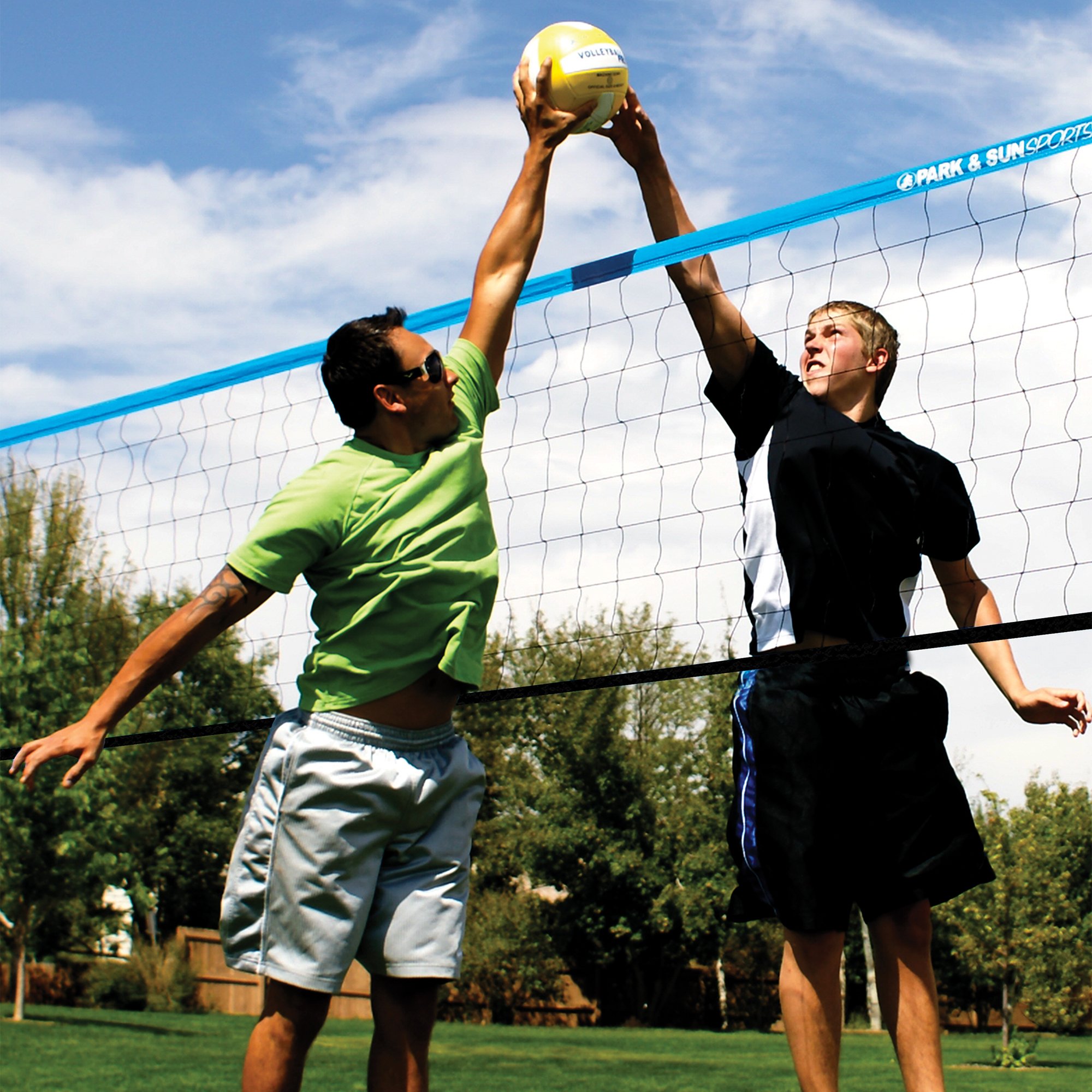 Park & Sun Sports Tournament 179 Portable Volleyball Net System - Adjustable Outdoor Volleyball Net for Beach, Backyard & Court Games | Perfect for Tournaments, Practice & Family Fun