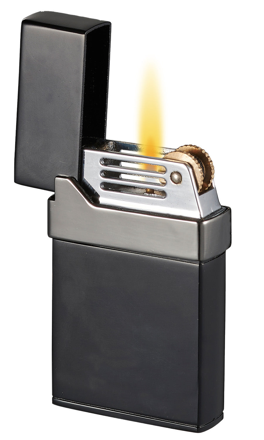 Visol Jackal Flint Lighter - Black Windproof Refillable Metal Lighter for Camping, Hiking & Outdoor Adventures