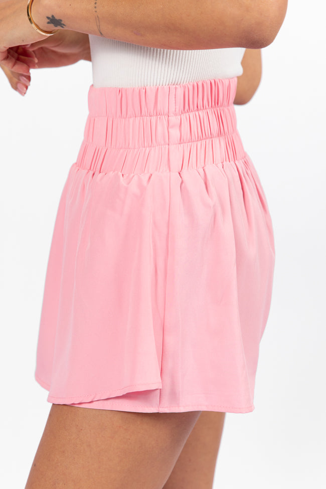 Fast Track Light Pink Active Skort - Women's Athletic Tennis Skirt with Built-in Shorts for Running, Yoga & Gym Workouts - Final Sale