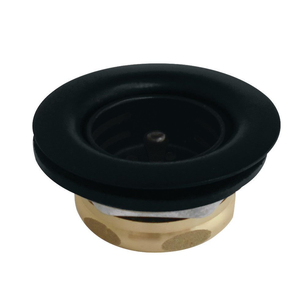 Kingston Brass K461BMB Tacoma 18 Gauge Stainless Steel Commercial Bar Sink Duo Basket Strainer - Matte Black Finish for Restaurants, Bars & Home Kitchens