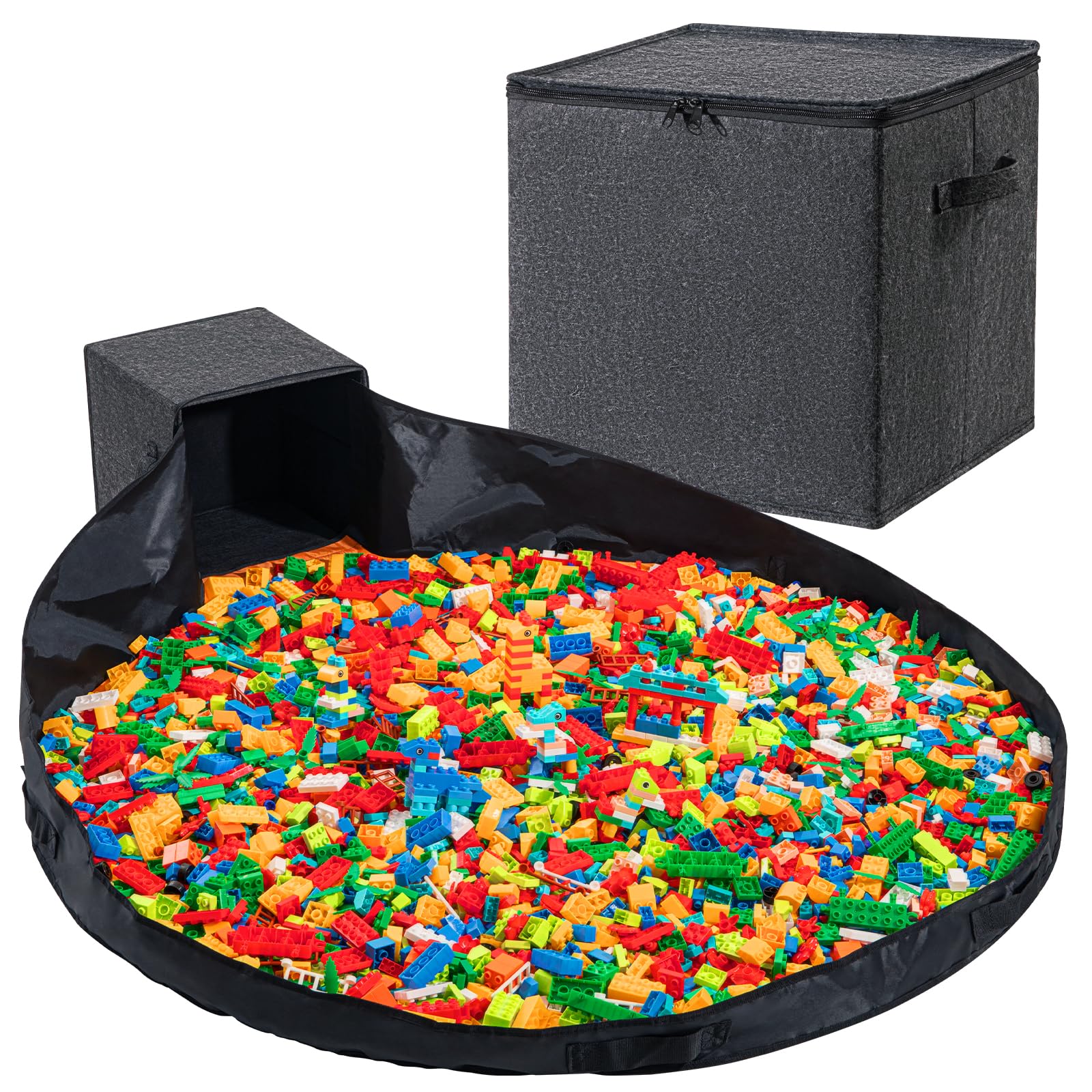 Collapsible Toy Storage Organizer & Play Mat - 13