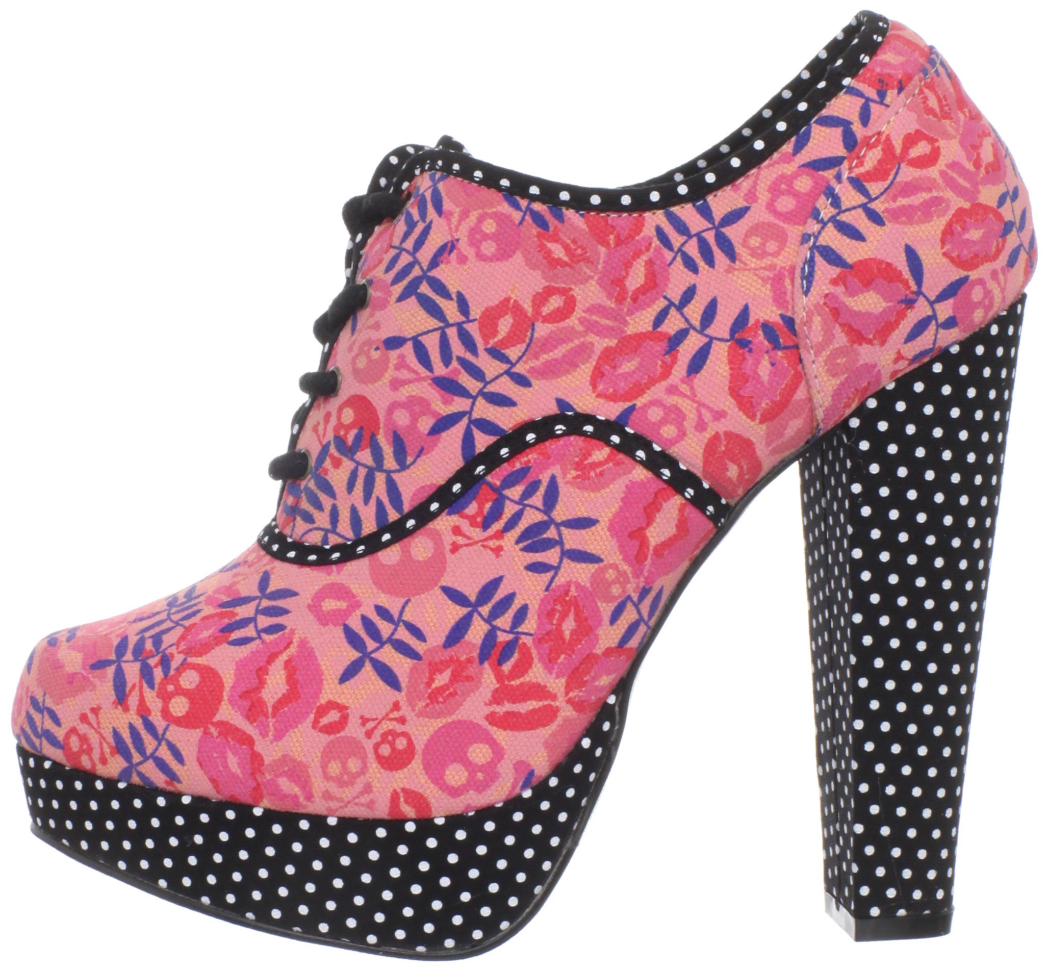 Iron Fist Women's Posey Lace Up Platform Pump Shoes - Gothic Punk Style Chunky Heel Booties for Women | Perfect for Concerts, Night Out & Alternative Fashion