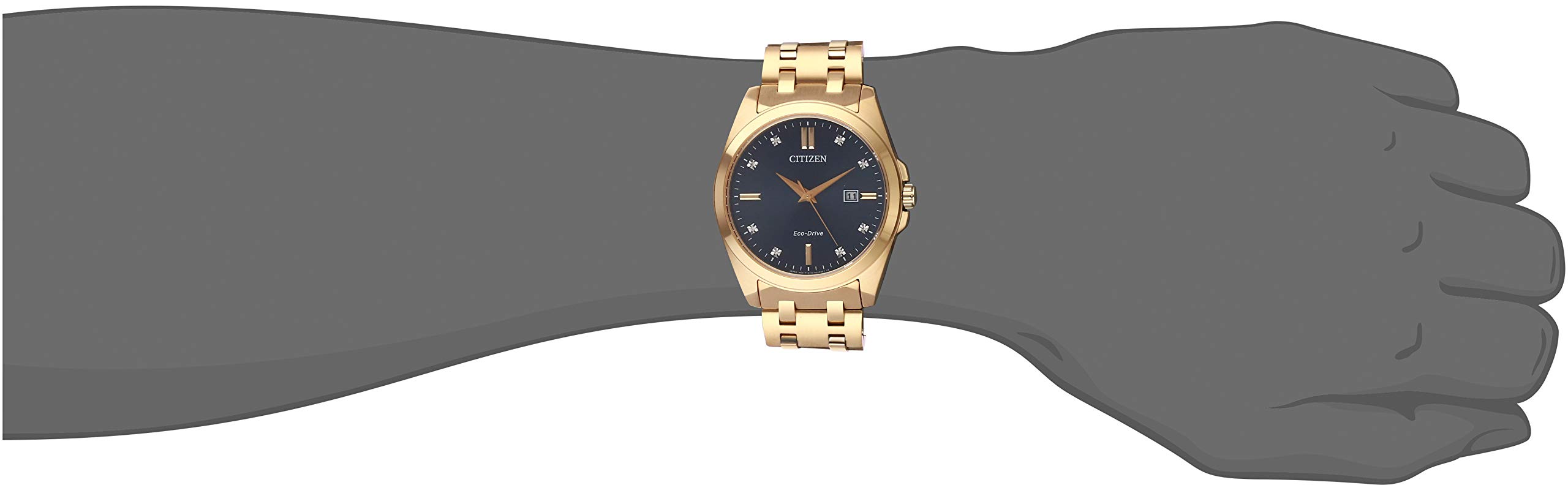 Citizen Men's Classic Peyton Eco-Drive Watch with Date Display, Sapphire Crystal & Diamond Markers - Water Resistant Dress Watch for Business & Formal Occasions
