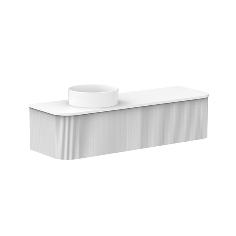 Waverley Vanity 1500 Wall Mounted Bathroom Sink in Ultra White - Perfect for Modern Small Bathrooms and Powder Rooms