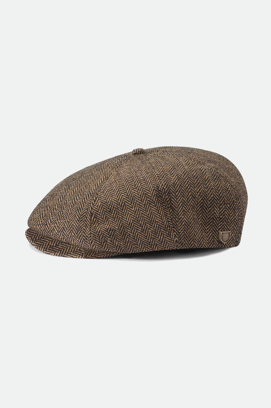 Vintage Brood Newsboy Cap for Men - Brown & Khaki Flat Cap - Casual & Stylish Hat for Outdoor Activities, Travel, and Daily Wear