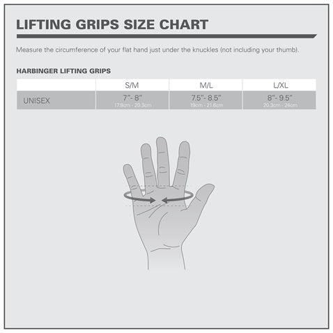 Harbinger Lifting Grips for Weightlifting & Gym Training - Premium Black Workout Gloves for Better Grip & Wrist Support - Ideal for CrossFit, Powerlifting & Strength Training