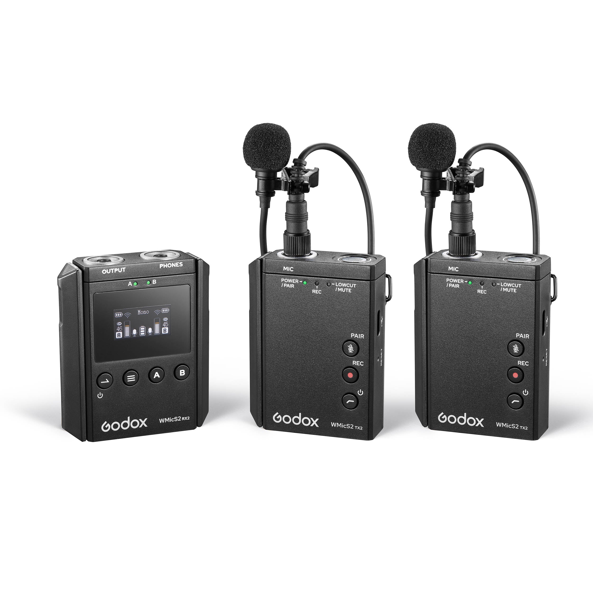 WMicS2 Professional UHF Wireless Microphone System Kit with Dual Handheld Microphones - Ideal for Karaoke, Live Performances, Church Services & Public Speaking Events