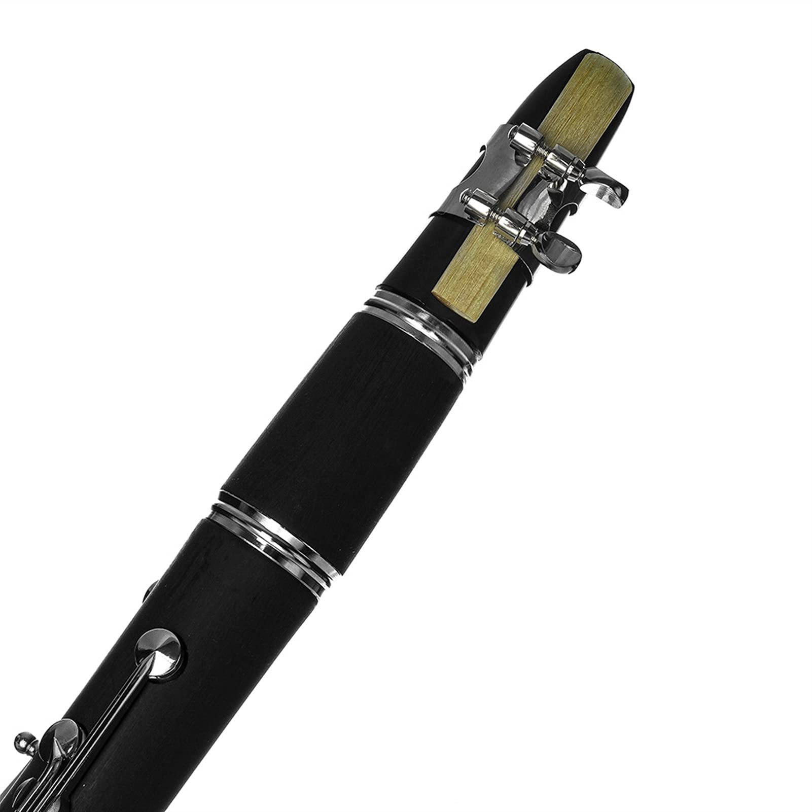 Professional Bb B Flat Clarinet for Students - Bakelite Body with Case, Reeds, Rubber Pads, Gloves, Strap & Cleaning Cloth - Perfect for School Bands, Beginners & Music Practice
