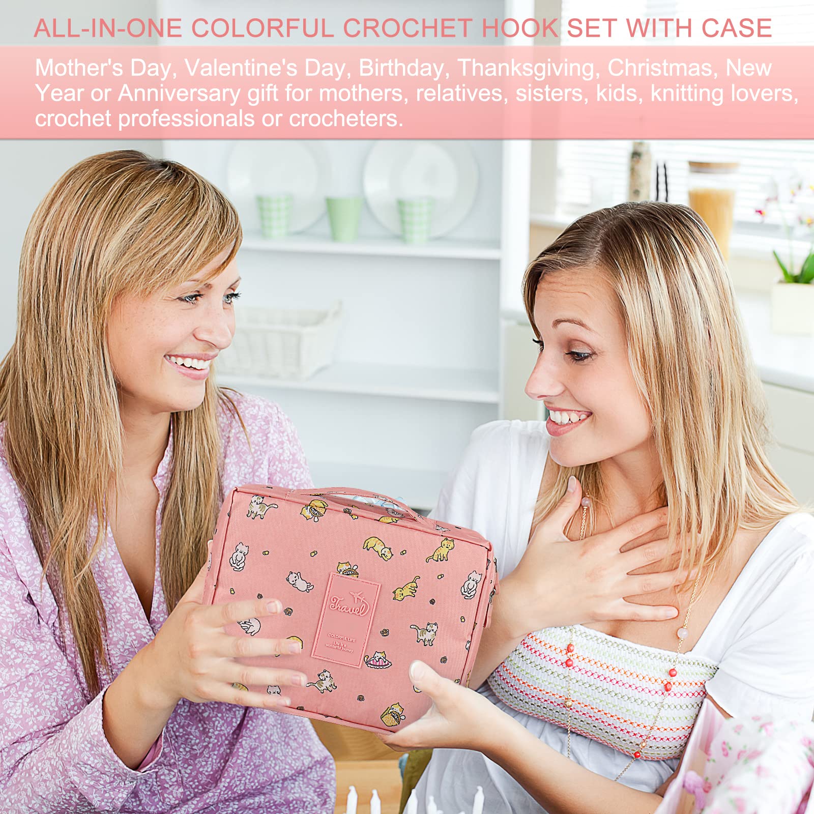 Aeelike Complete Crochet Starter Kit for Beginners - Includes Yarn, Ergonomic Hooks (2.0-6.0mm), Steel Needles (0.6-1.9mm) - Perfect for Adults & Kids Learning Crochet - Great for DIY Crafts, Gifts & Relaxation