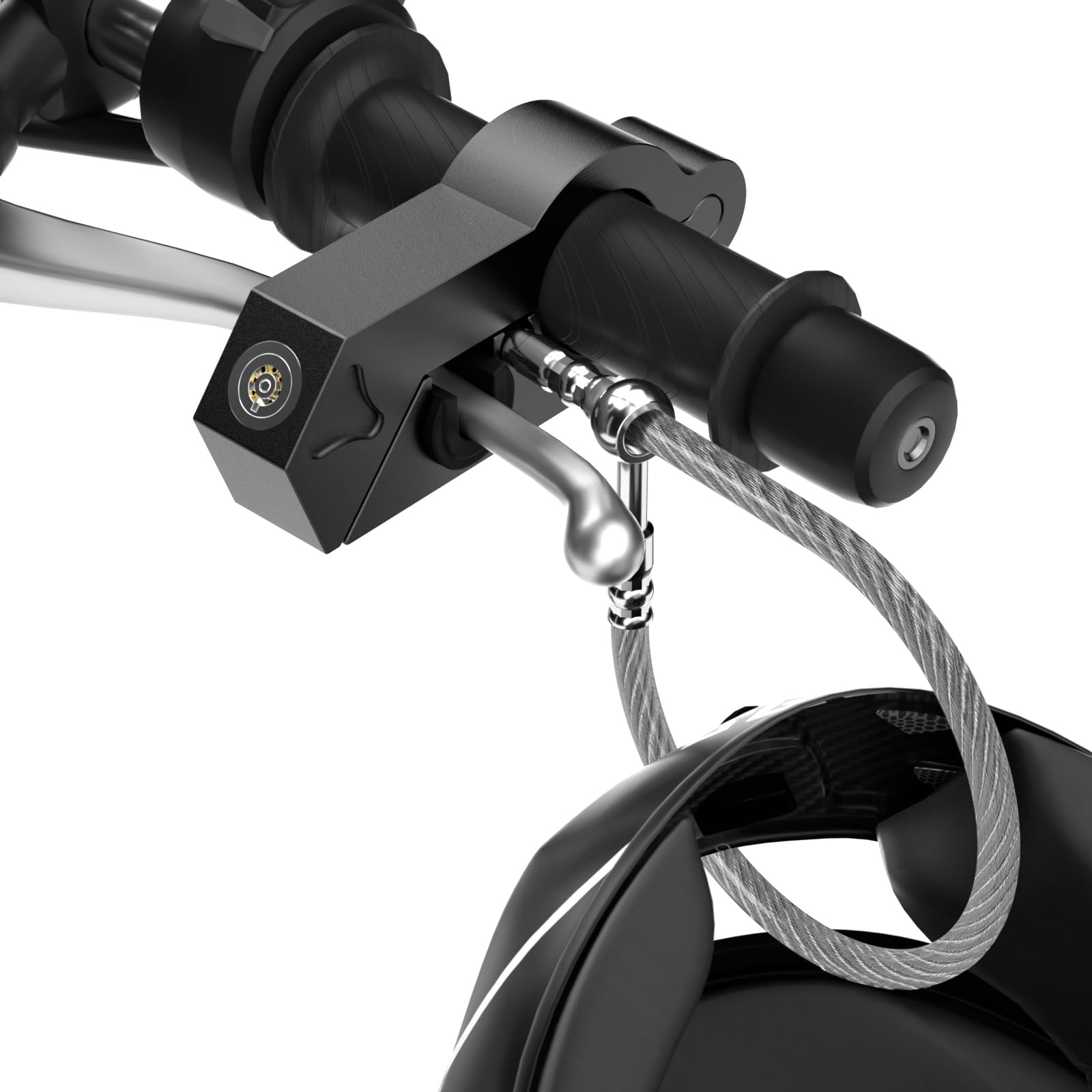 Oasser Motorcycle Lock Set - Anti-Theft for Bikes & ATVs - Secure Handlebars & Helmets on the Go