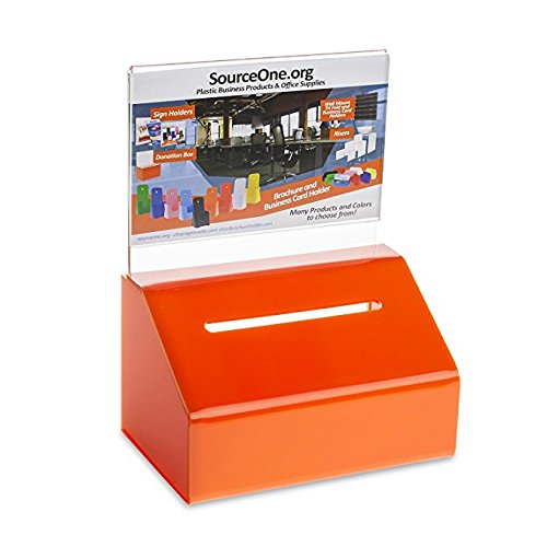 Durable Acrylic Donation Box with Lock & Sign Holder - Secure Ballot Box for Voting, Fundraising, Events & Charity Collections | SOURCEONE.ORG