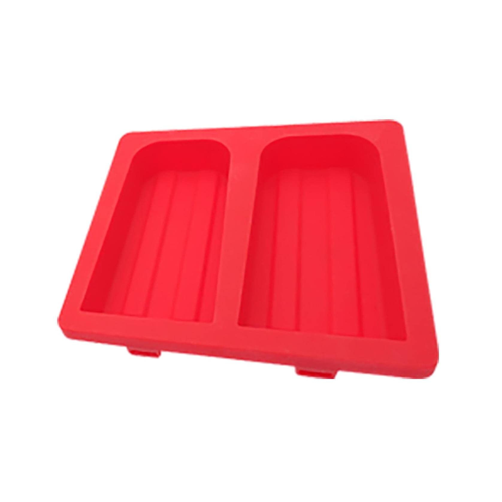 CYCTECH BPA-Free Silicone Popsicle Molds - 2 Hole Reusable Ice Cream & Frozen Treat Maker for Kids & Adults - Perfect for Homemade Desserts, Summer Snacks, and Party Treats (Red)